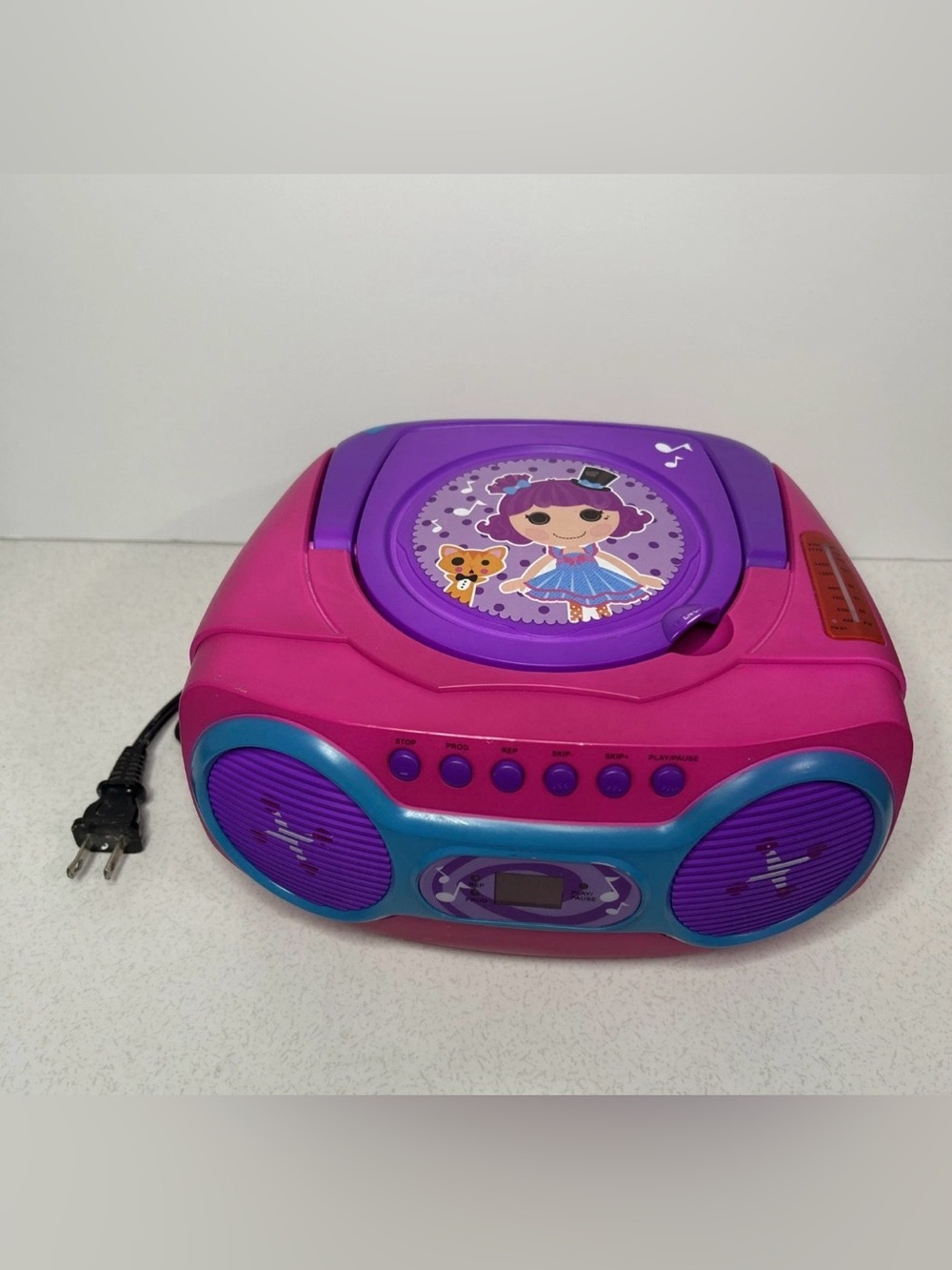 Rare Lalaloopsy Portable CD/Radio Boombox 17304 Tested Slightly Works! READ